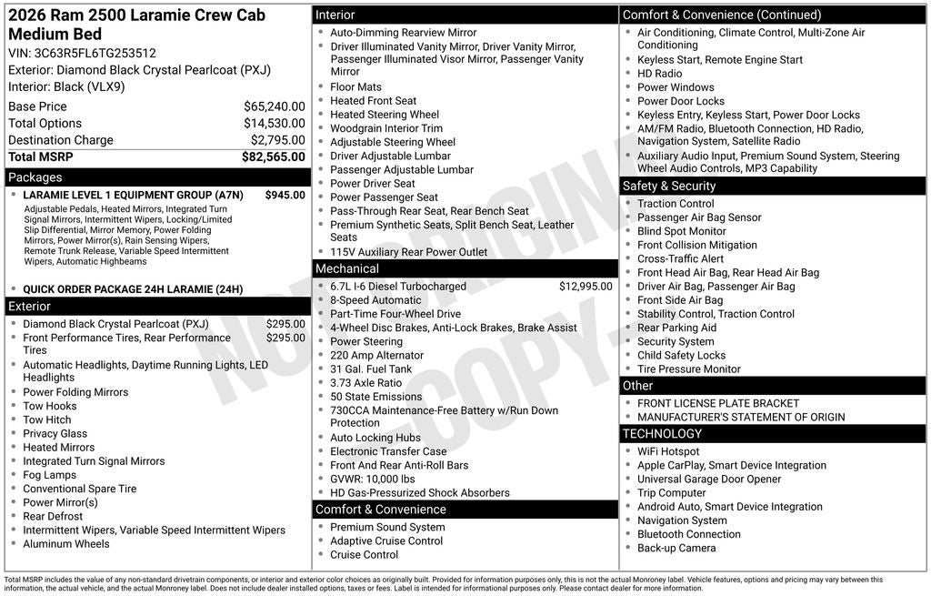 ram ram 2500 pickup 2026 3C63R5FL6TG253512 image ram ram 2500 pickup 2026 3C63R5FL6TG253512 image